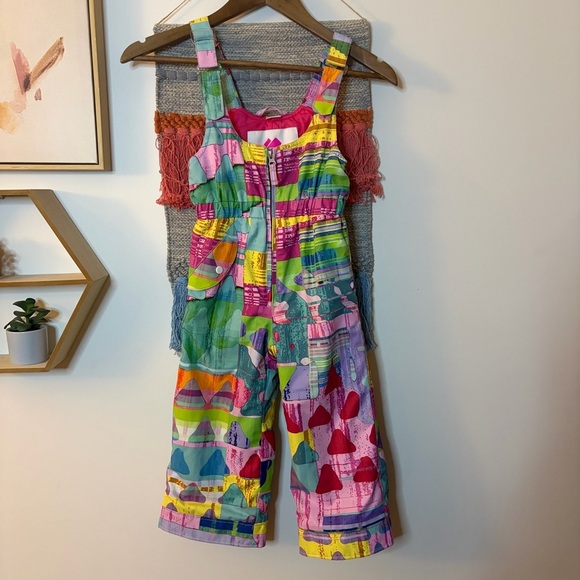 Obermeyer Other - Obermeyer Girl’s Multicolor Snow Ski Overalls size 4